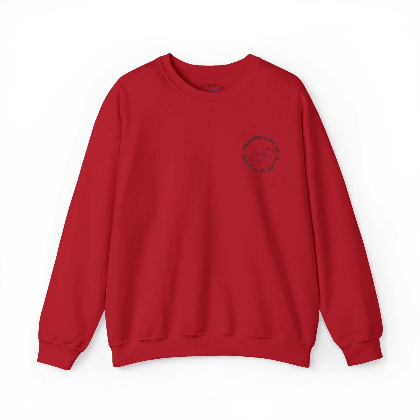 Pewaukee Lake Embroidered Crewneck Sweatshirt - Gildan