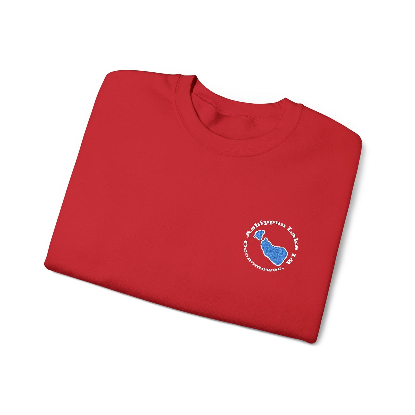 Ashippun Lake Embroidered Crewneck