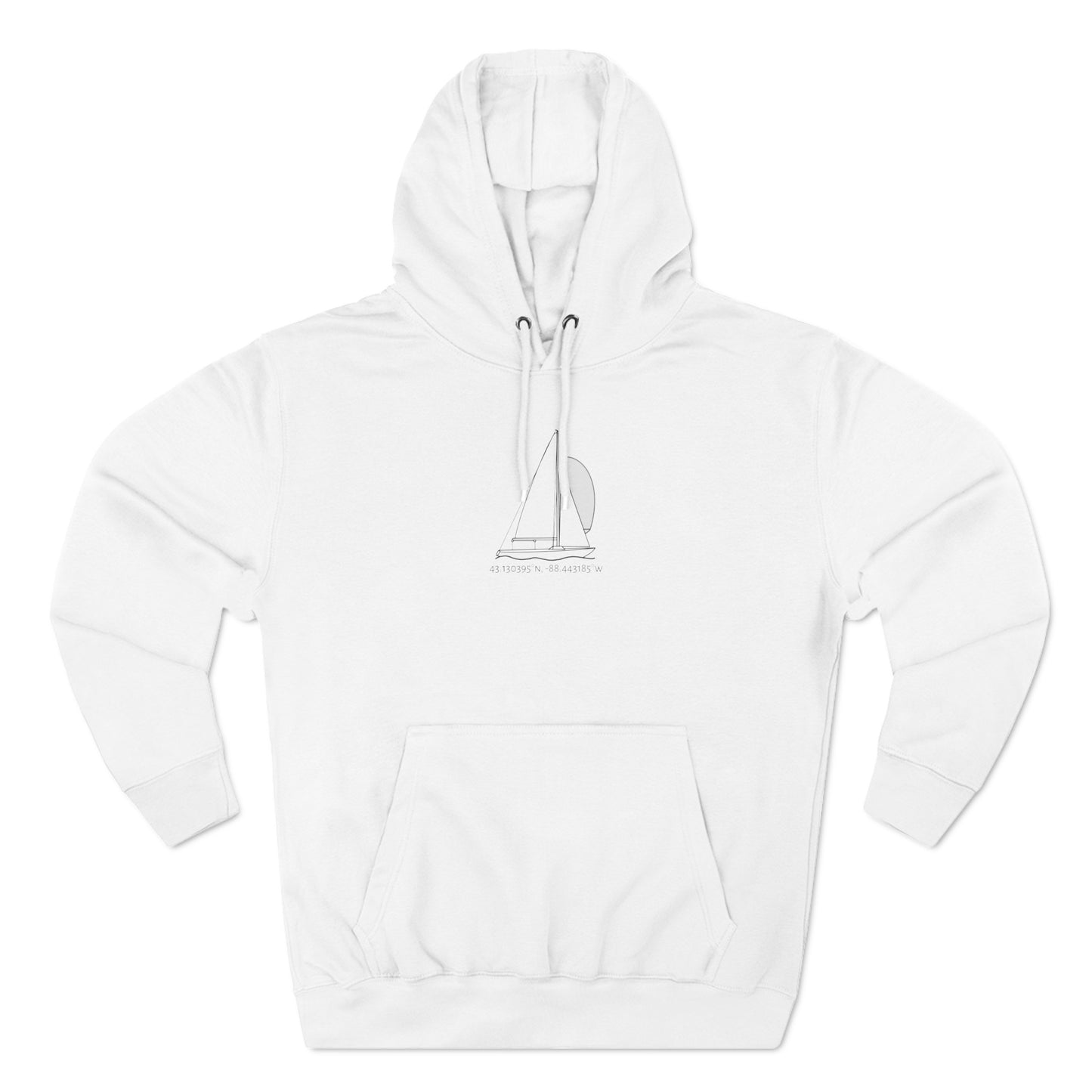 Sailboat Yngling Model Type Three-Panel Fleece Hoodie Unisex