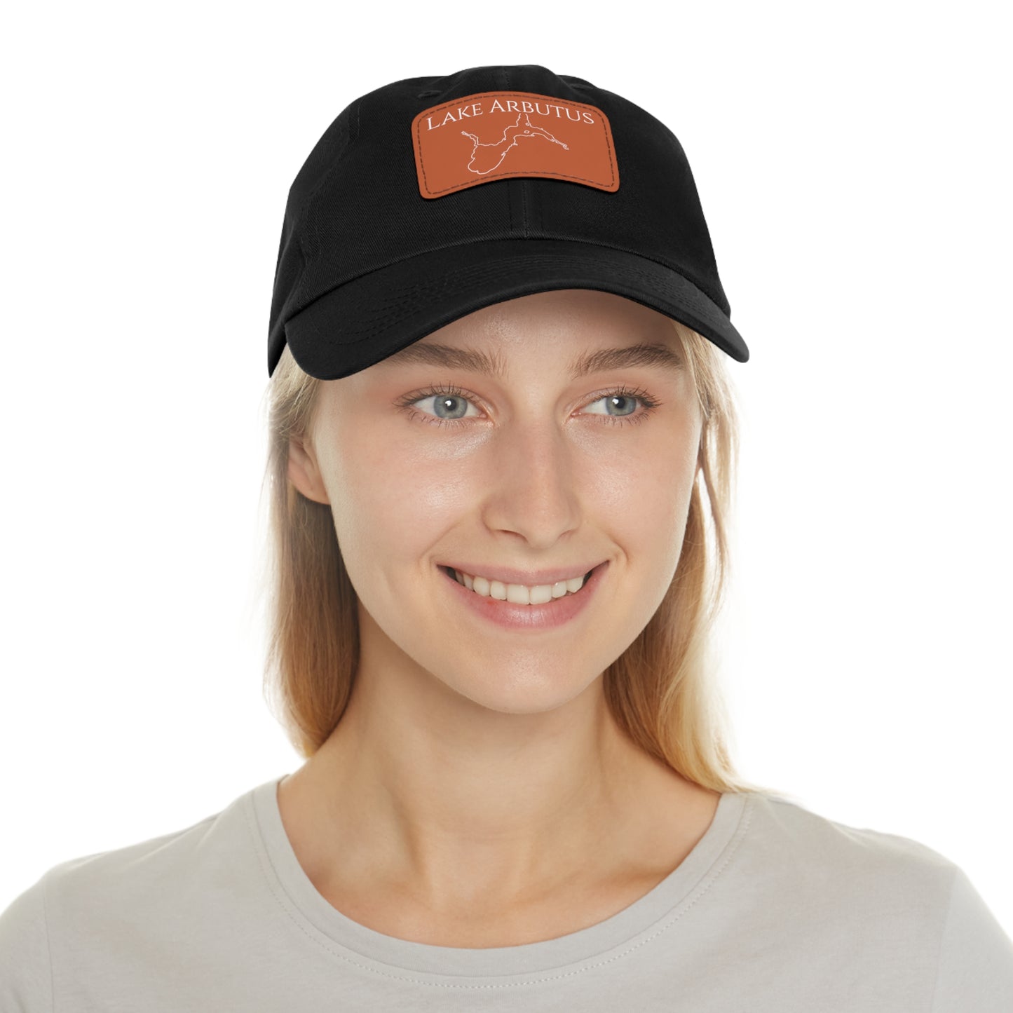 Lake Arbutus Embroidered Hat with Leather Patch