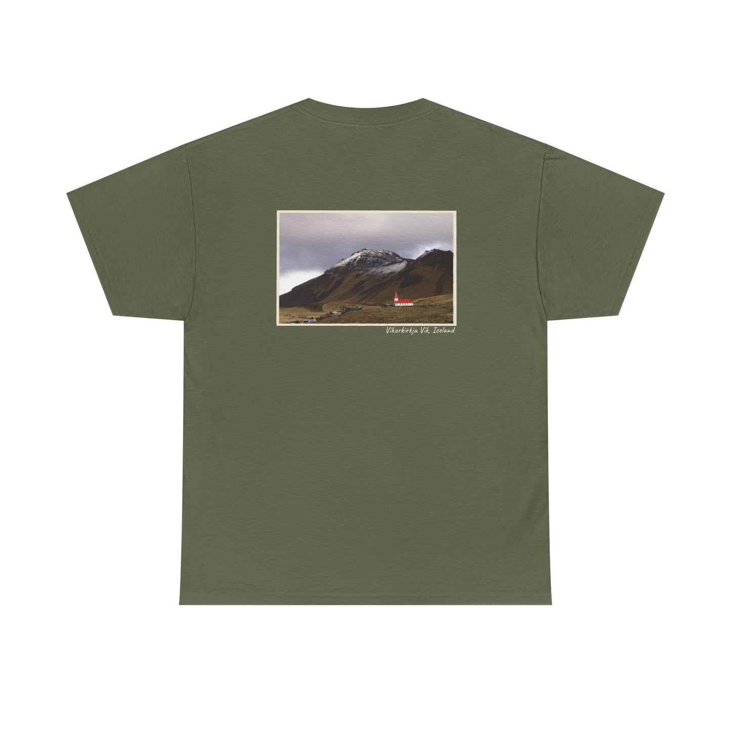 Iceland Vik - 4 panel front design - Unisex Heavy Cotton Tee