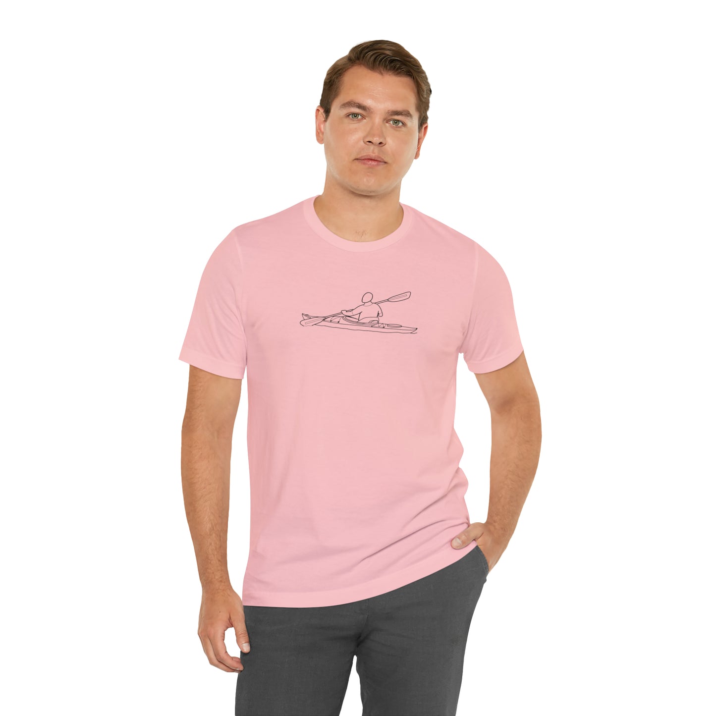 Eagle River Kayak Front - Unisex Lightweight Short Sleeve Tee