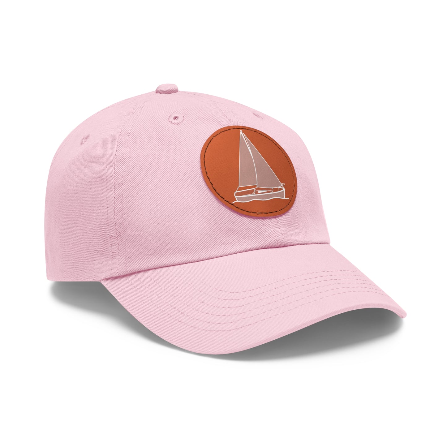 Sailboat Comfort model Hat with Leather Patch (Round)