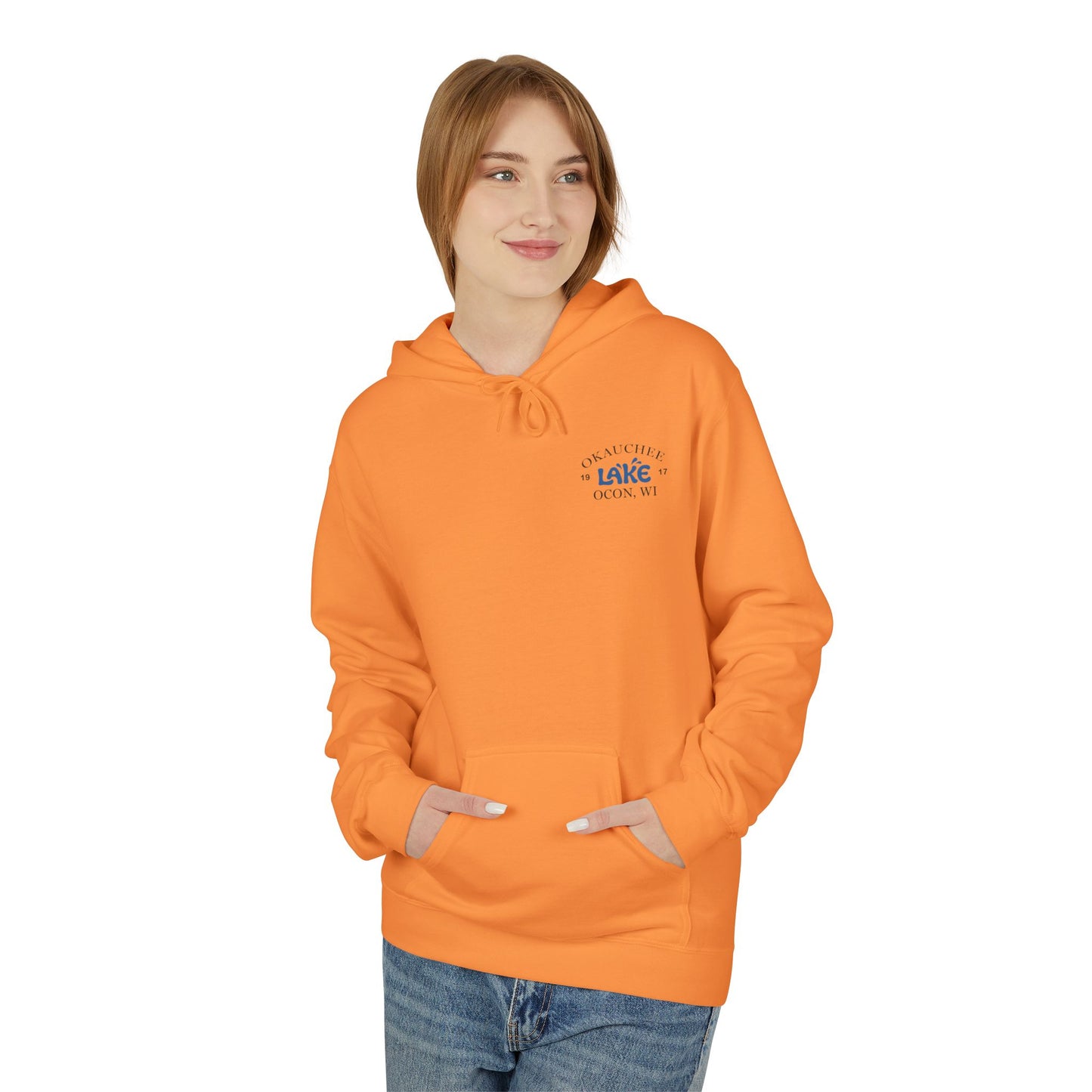 Okauchee Lake Midweight Travel Hoodie -  BD Style #1 (Icons)