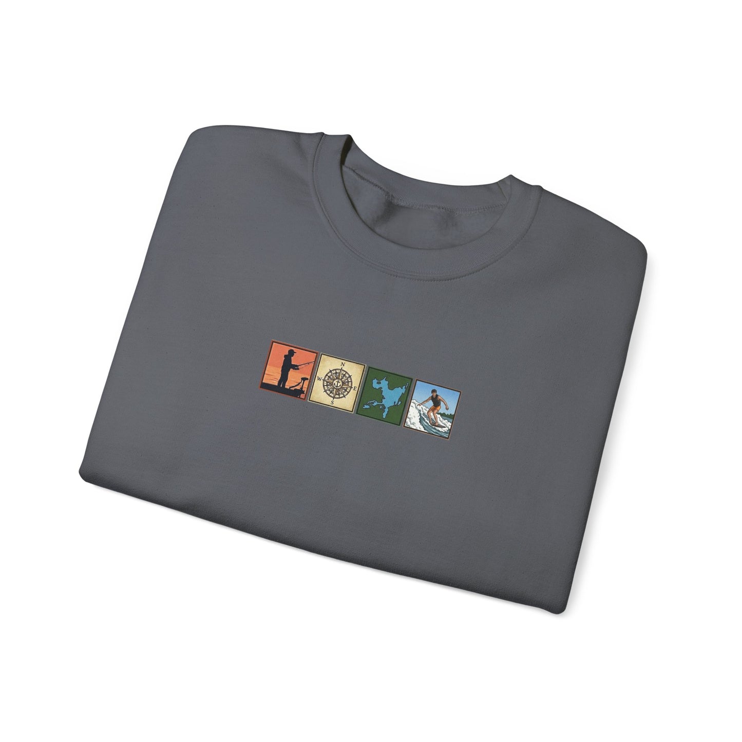 Okauchee Lake "Icons Style" - Gildan Crewneck Sweatshirt