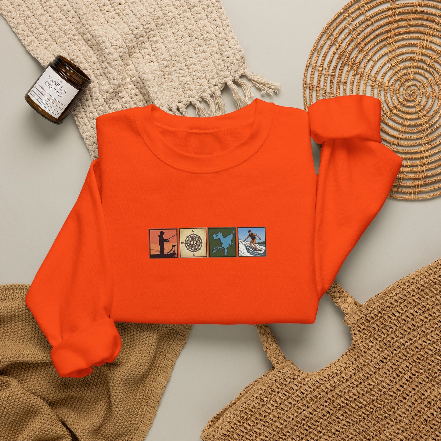 Okauchee Lake "Icons Style" - Gildan Crewneck Sweatshirt