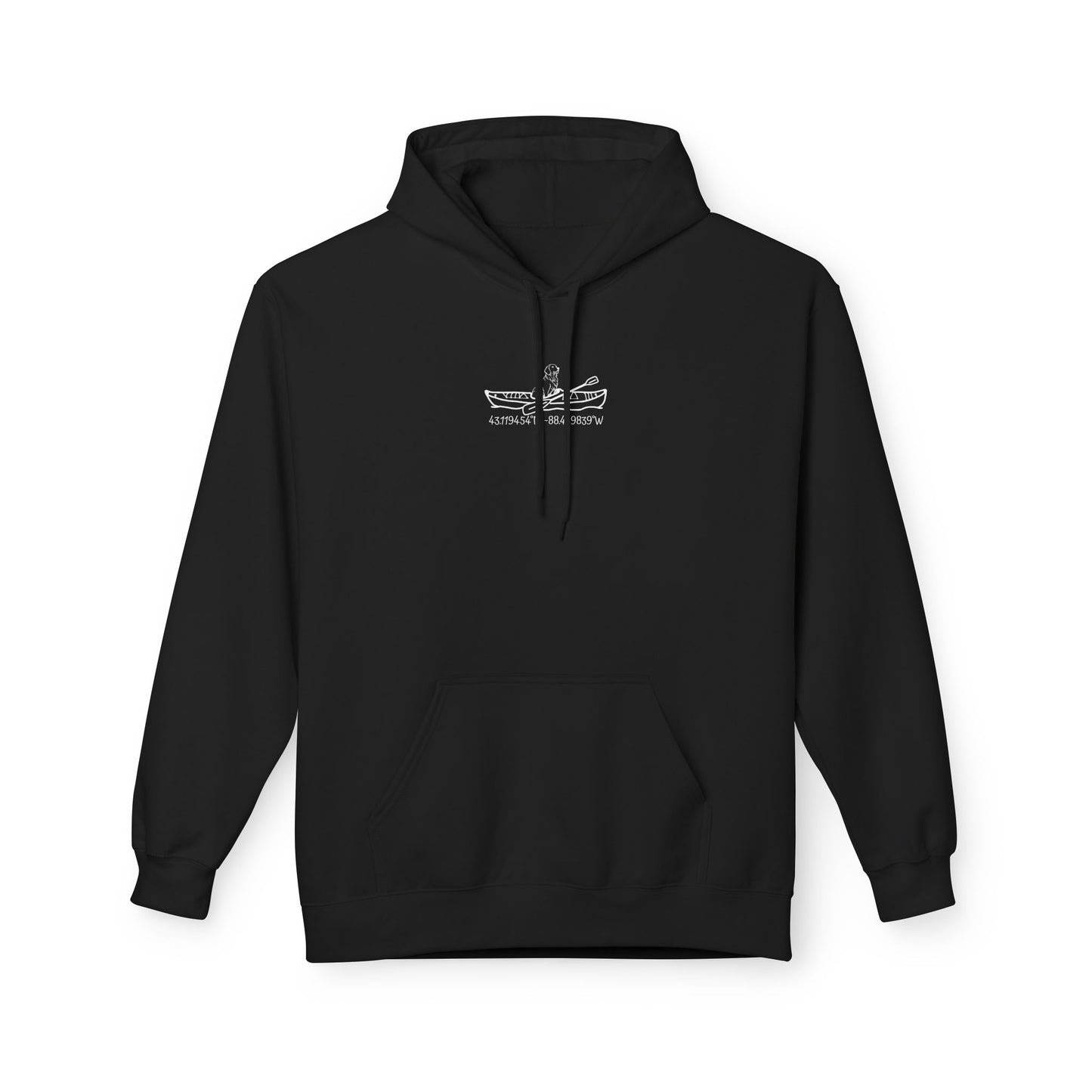 Bite or Beer Fishing, Golden retriever Kayak Dog Midweight Travel Hoodie - Softstyle Gildan