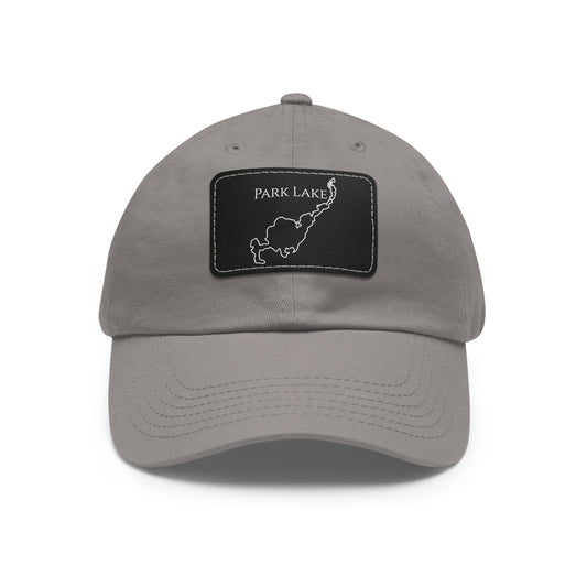 Park Lake Embroidered Hat with Leather Patch