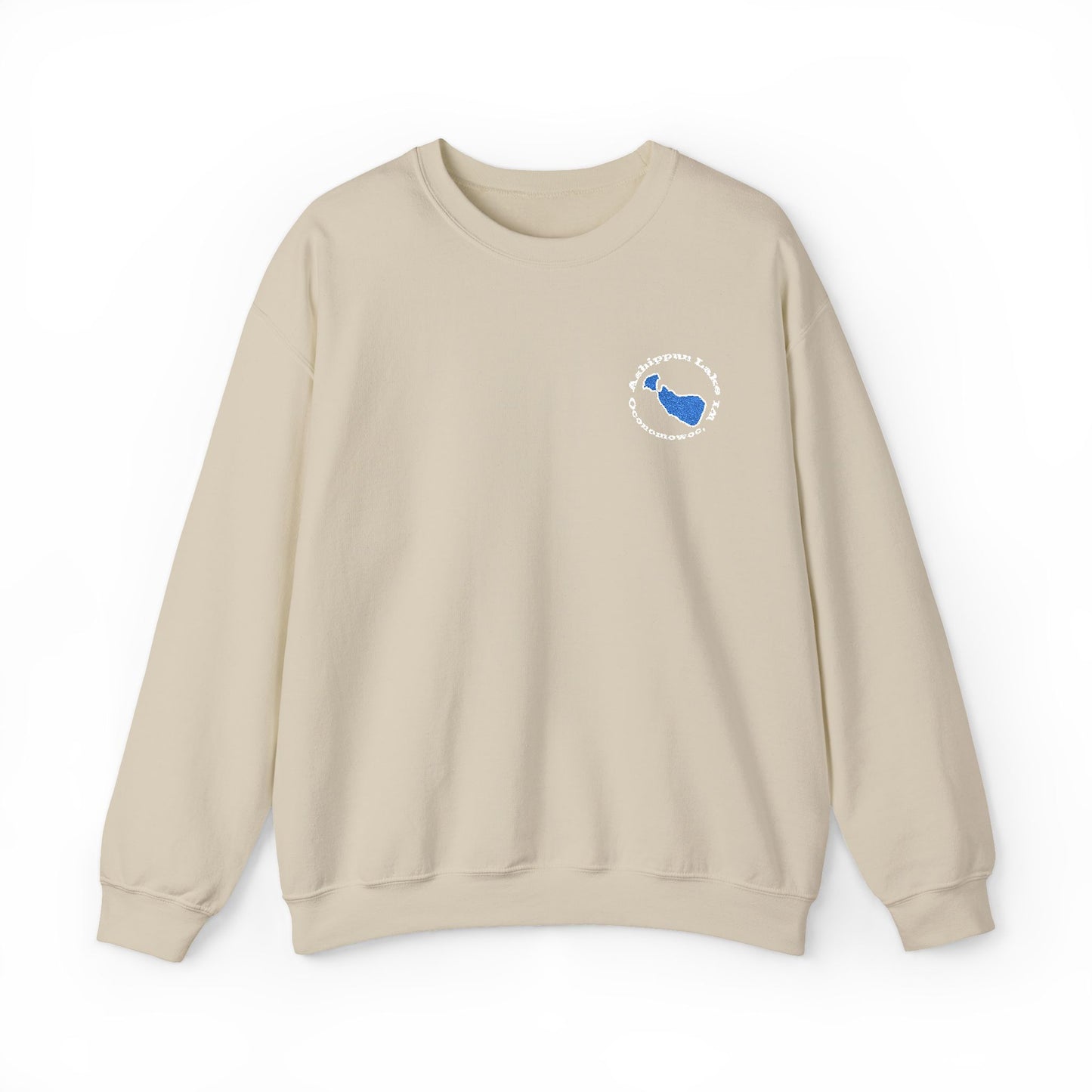 Ashippun Lake Embroidered Crewneck