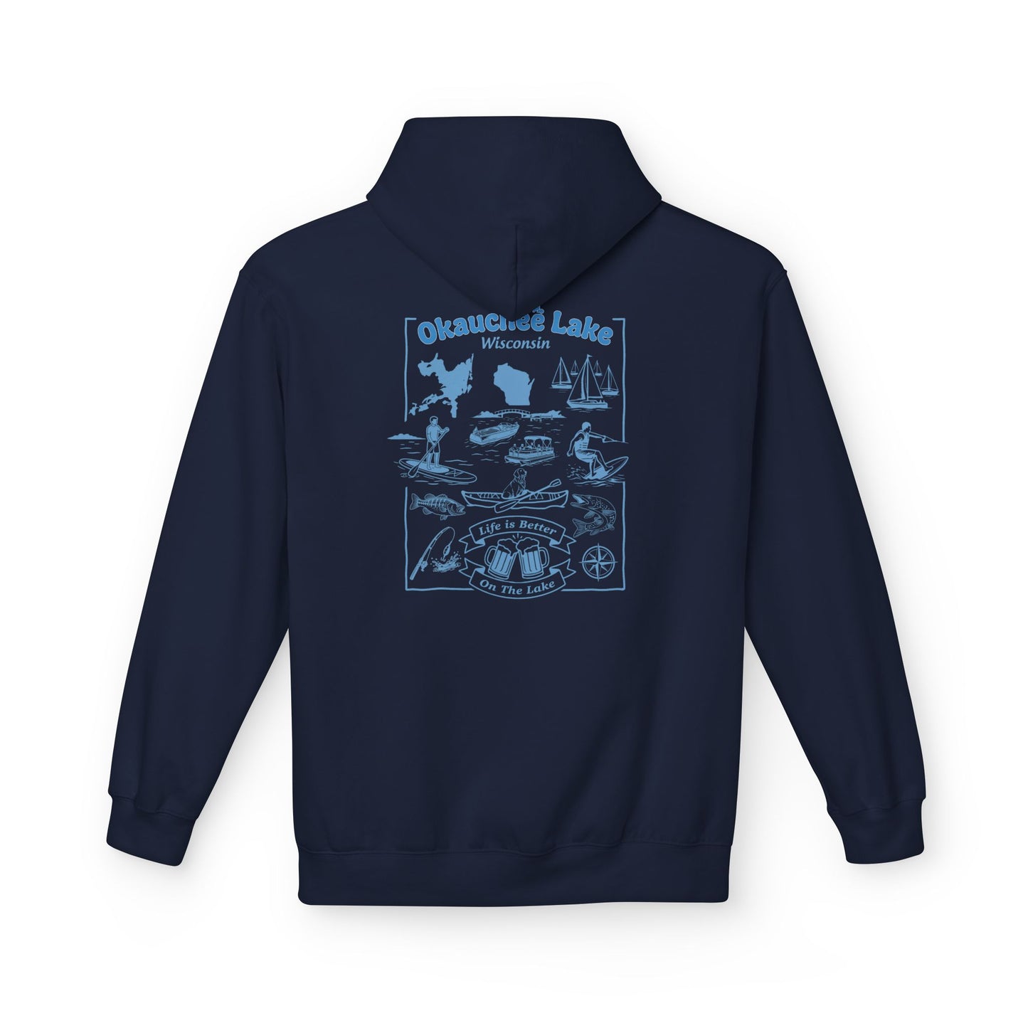 Okauchee Lake Midweight Travel Hoodie -  FD Style #1 (CLC)