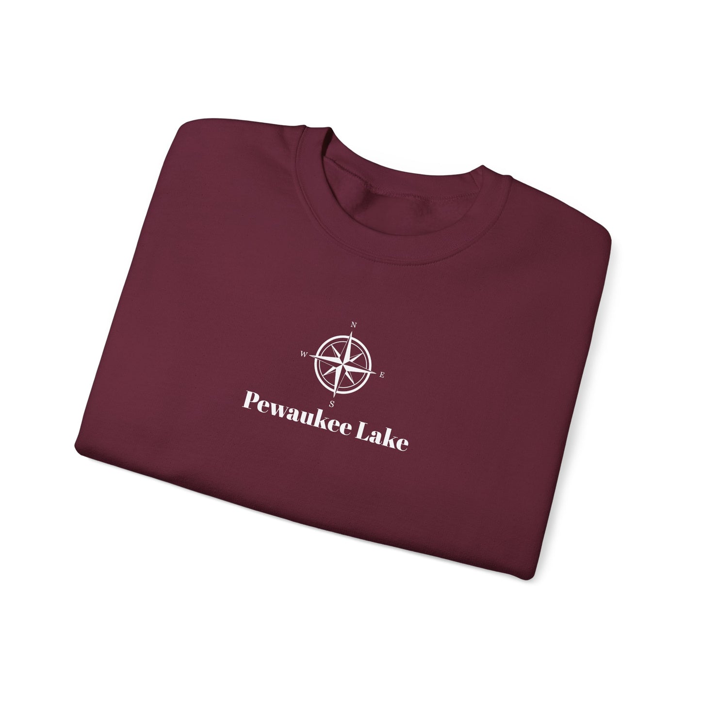 Pewaukee Lake Compass Rose Unisex Heavy Blend™ Crewneck Sweatshirt