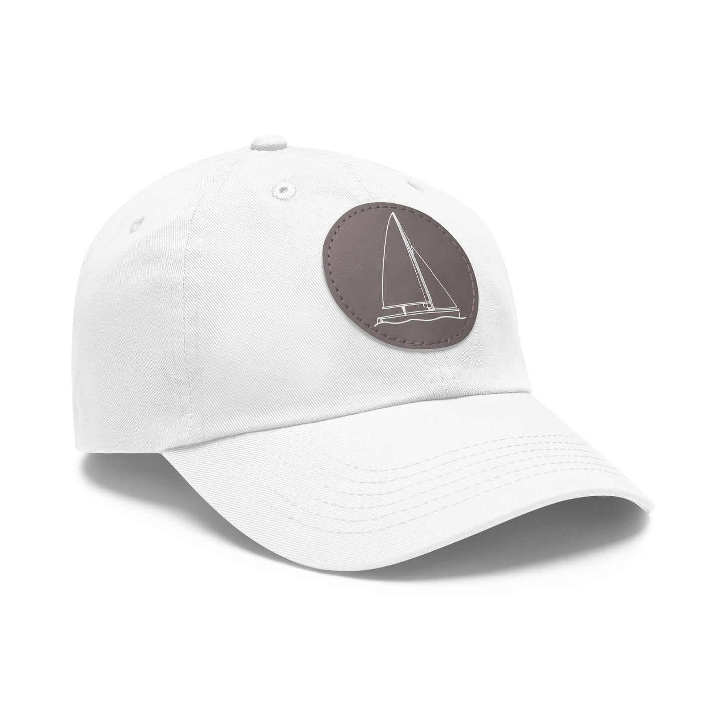 Sailboat 470 model Hat with Leather Patch (Round)