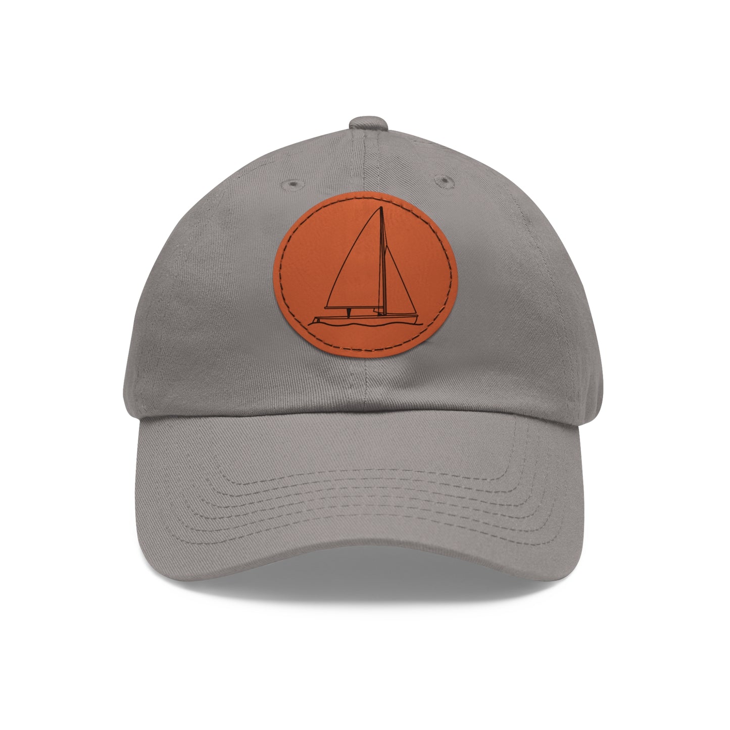 Sailboat 470 model Hat with Leather Patch (Round)