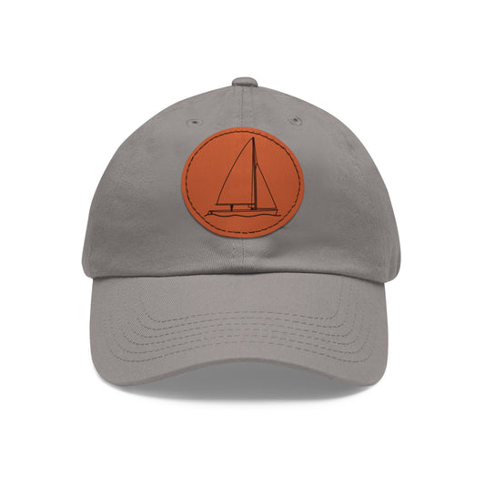 Sailboat 470 model Hat with Leather Patch (Round)