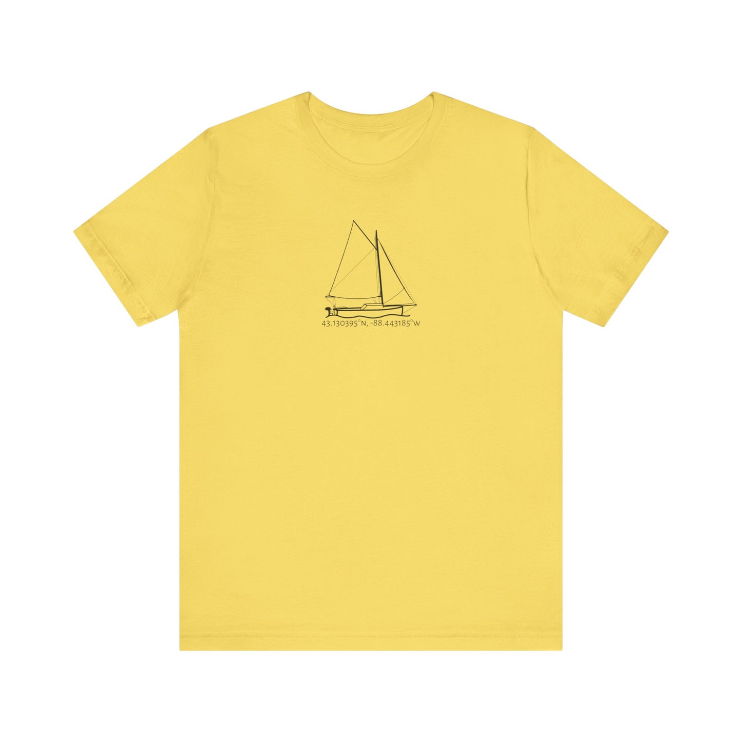 Sailboat with Motor Unisex Lightweight Short Sleeve Tee