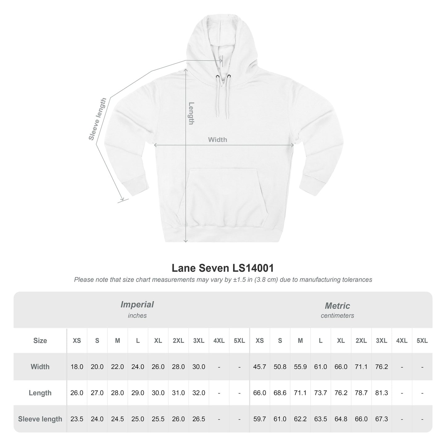 Three Panel Fleece Hoodie - Lane Seven
