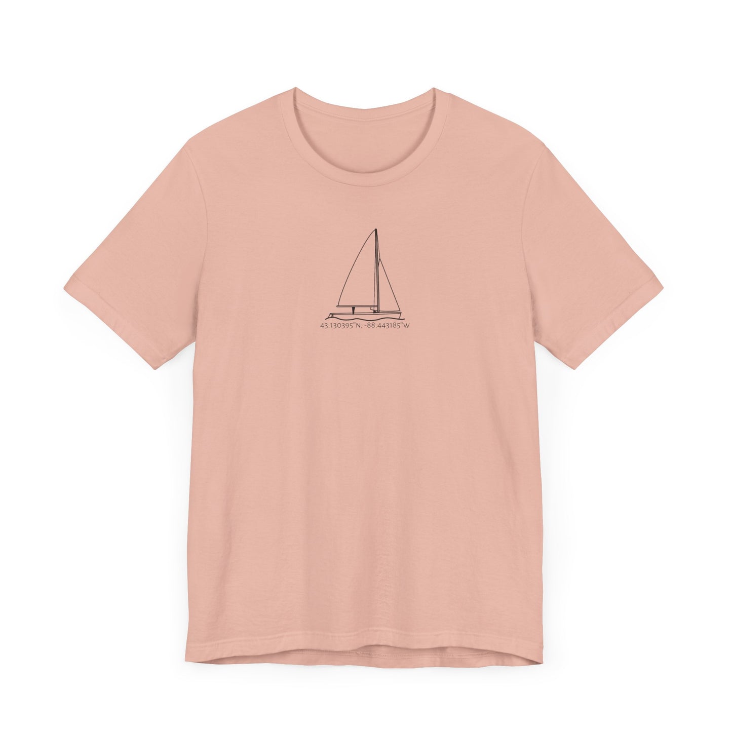 Sailboat 470 Model Type Unisex Lightweight Short Sleeve Tee