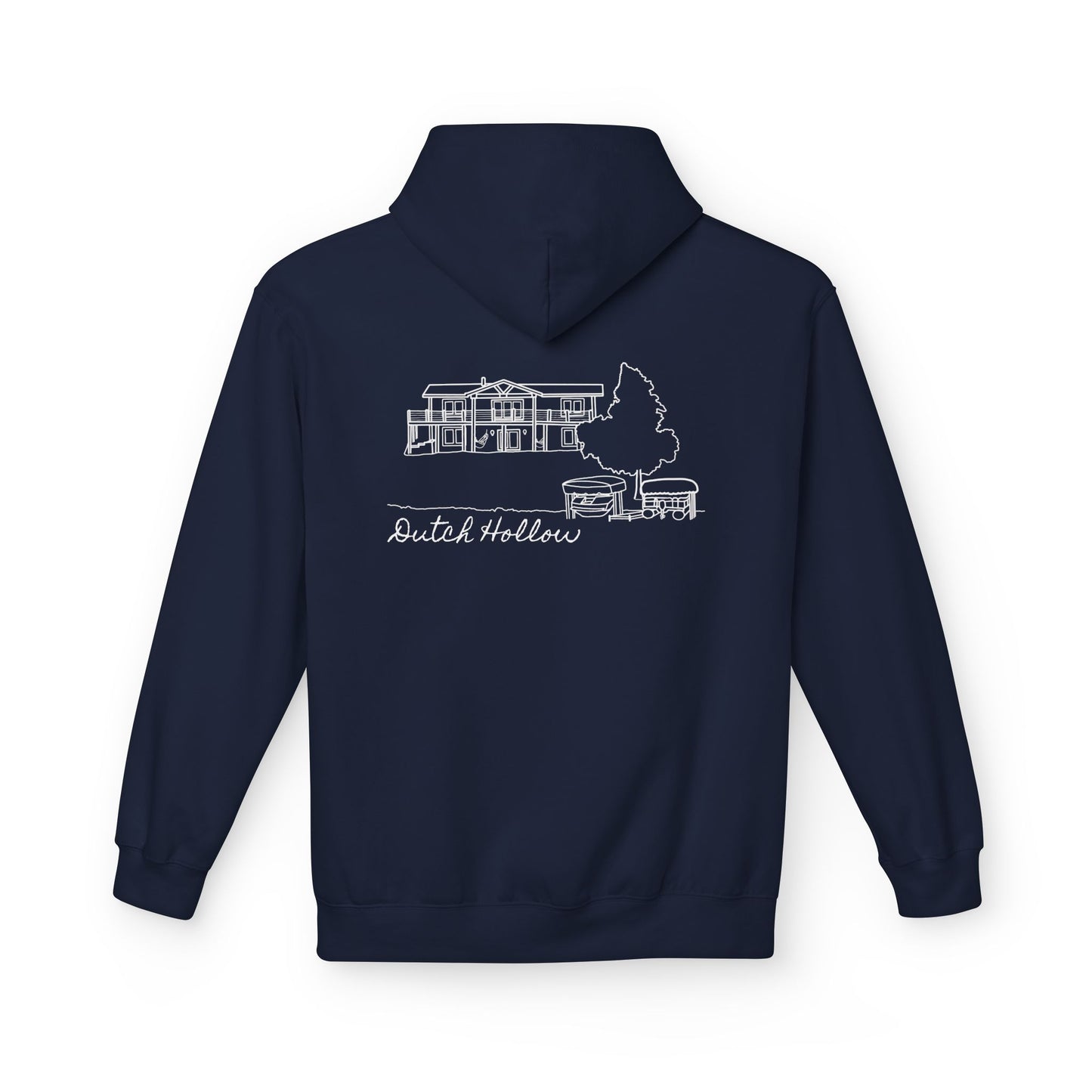 Dutch Hollow Line Art Midweight Travel Hoodie