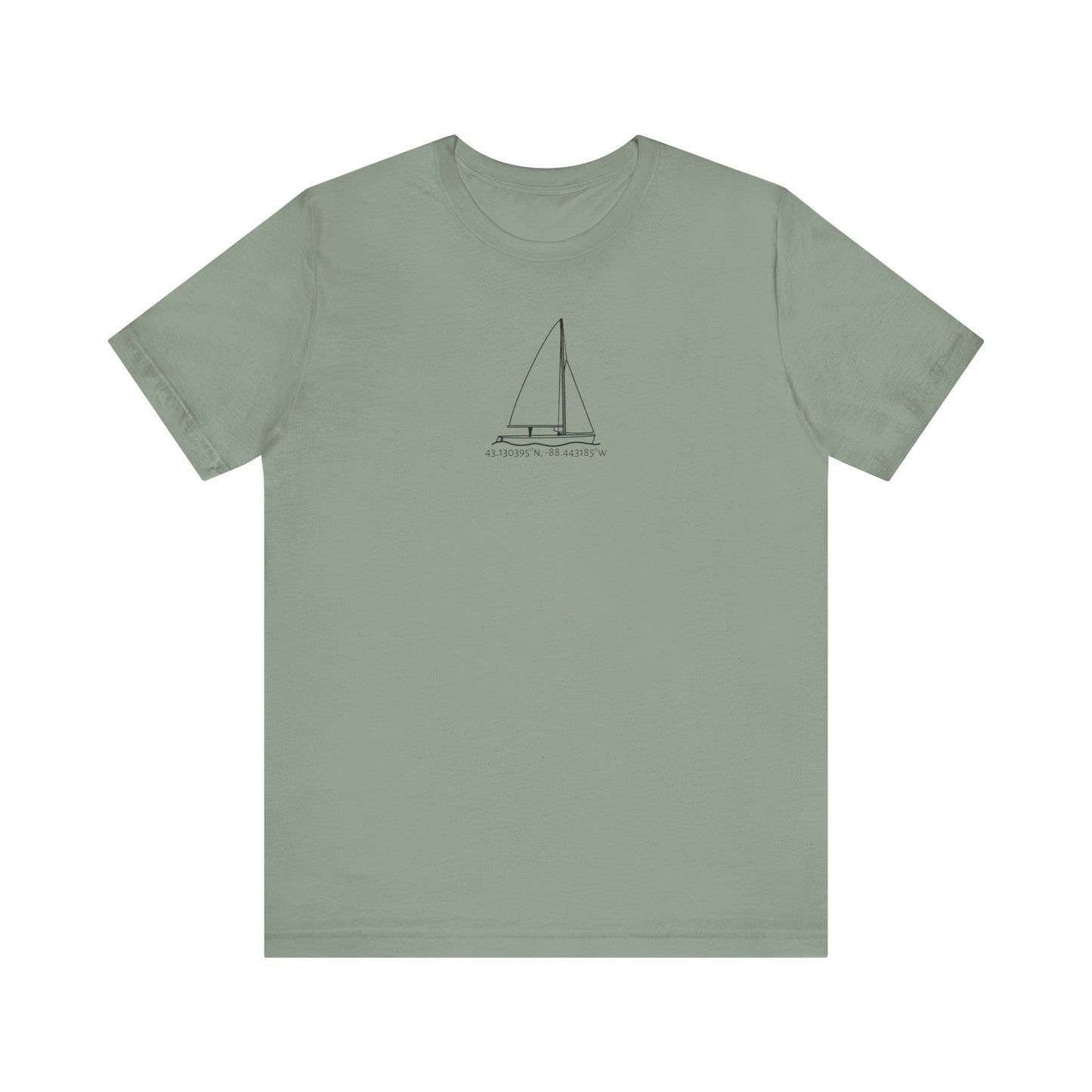 Sailboat 470 Model Type Unisex Lightweight Short Sleeve Tee