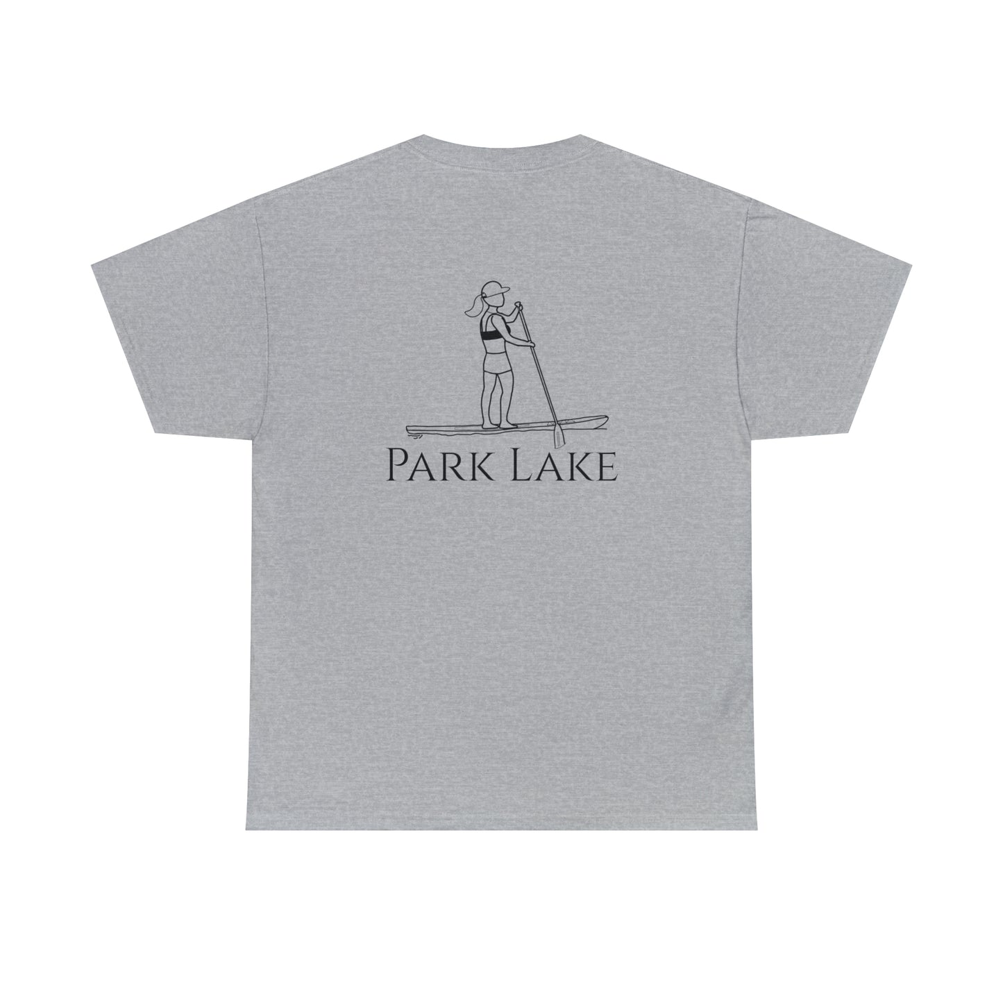 Paddle Board Girl - Park Lake Unisex Heavy Tee Shirt