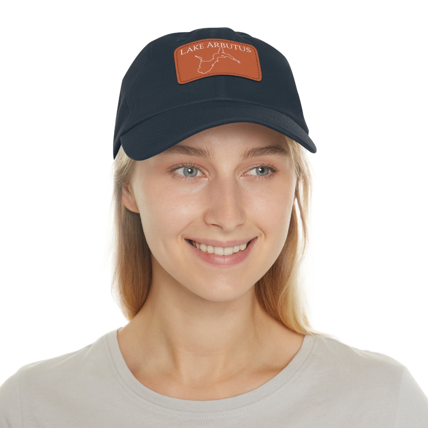 Lake Arbutus Embroidered Hat with Leather Patch