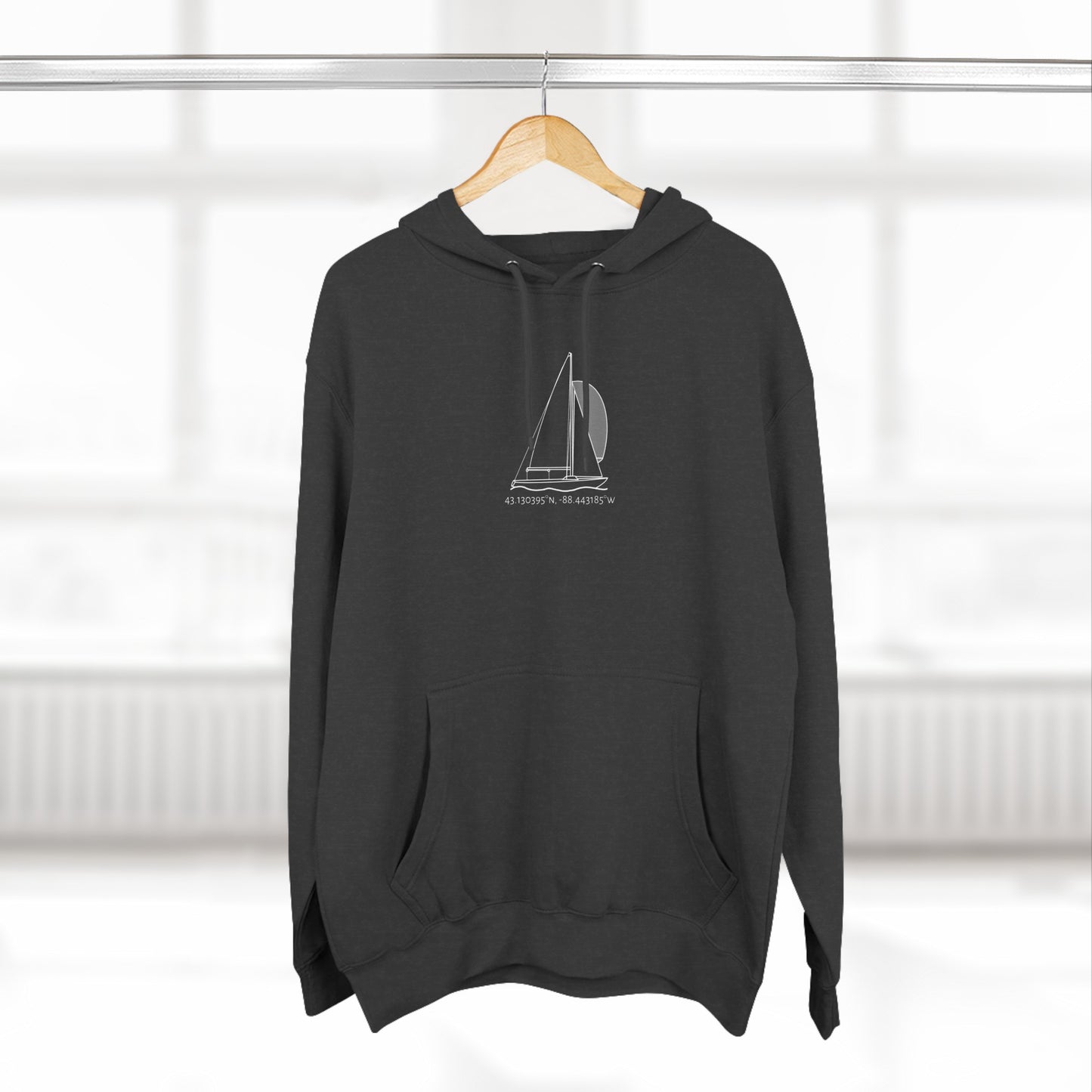 Sailboat Yngling Model Type Three-Panel Fleece Hoodie Unisex