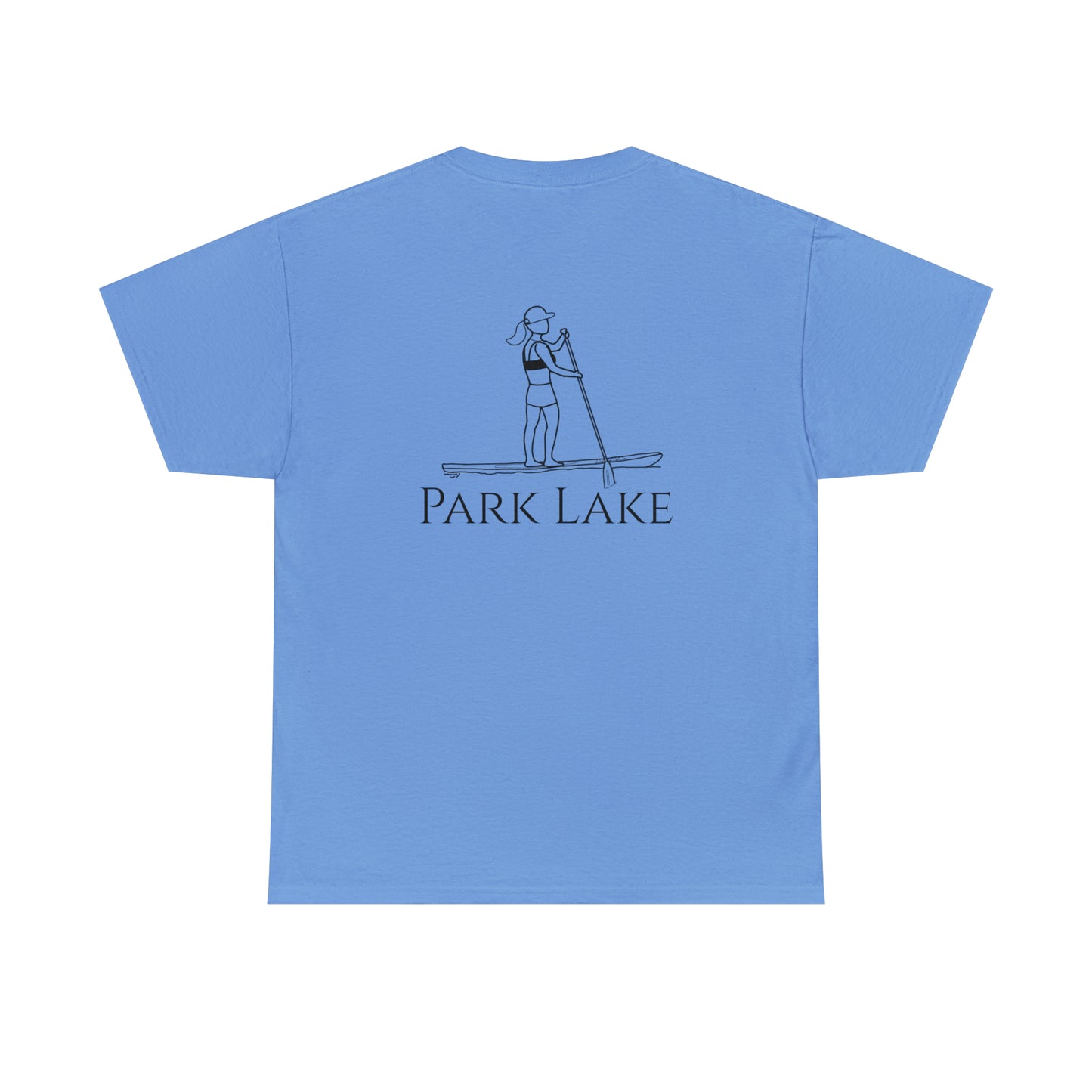 Paddle Board Girl - Park Lake Unisex Heavy Tee Shirt