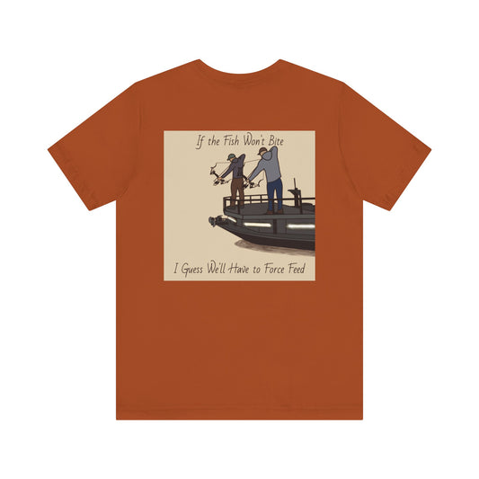 Bow fishing and Okauchee Lake Model - Unisex Lightweight Short Sleeve Tee