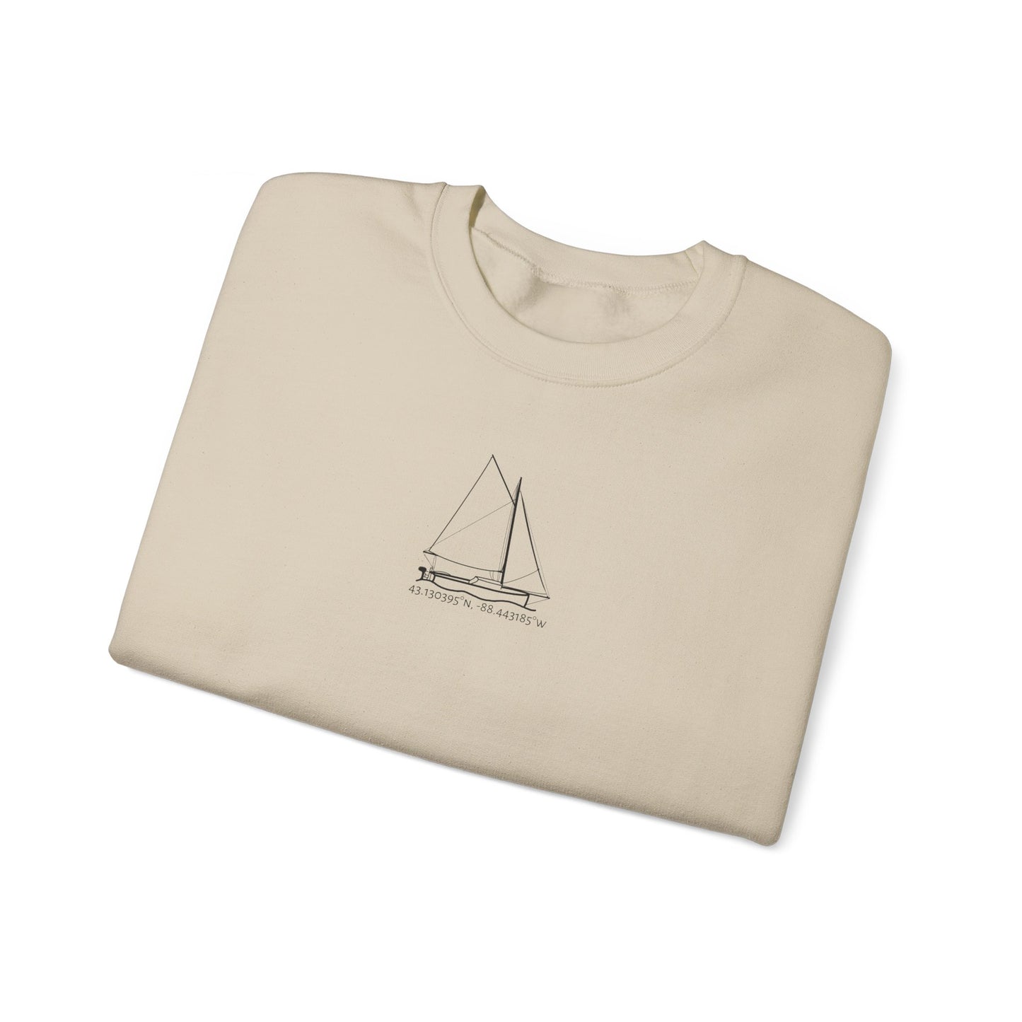 Sailboat With Motor Unisex Heavy Blend™ Crewneck Sweatshirt