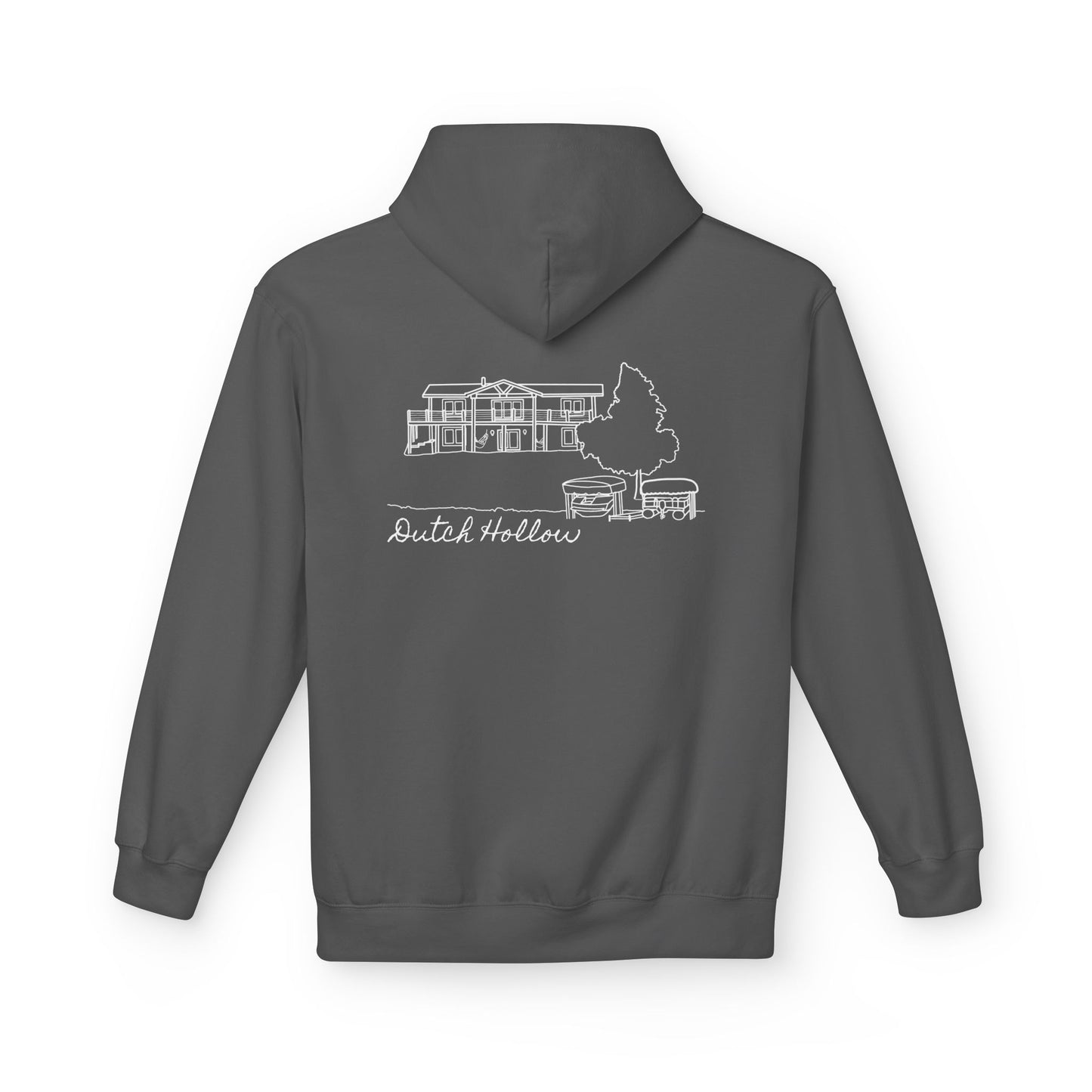 Dutch Hollow Line Art Midweight Travel Hoodie