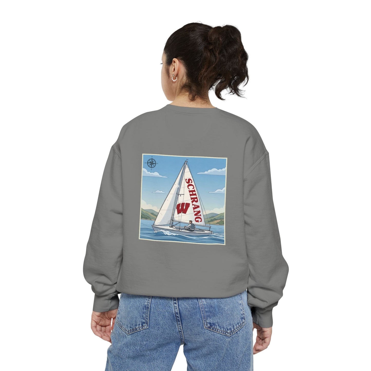 Custom Graphic Sailing - Comfort Colors Crewneck