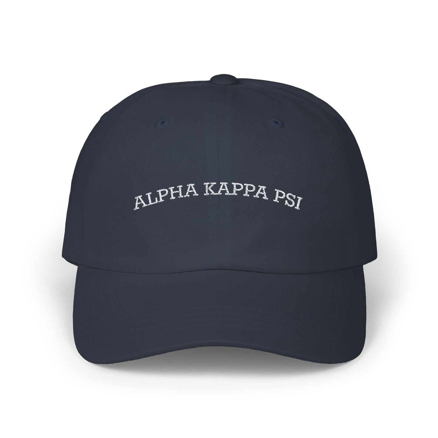 AKPsi Embroidered Classic Dad Cap (Navy)