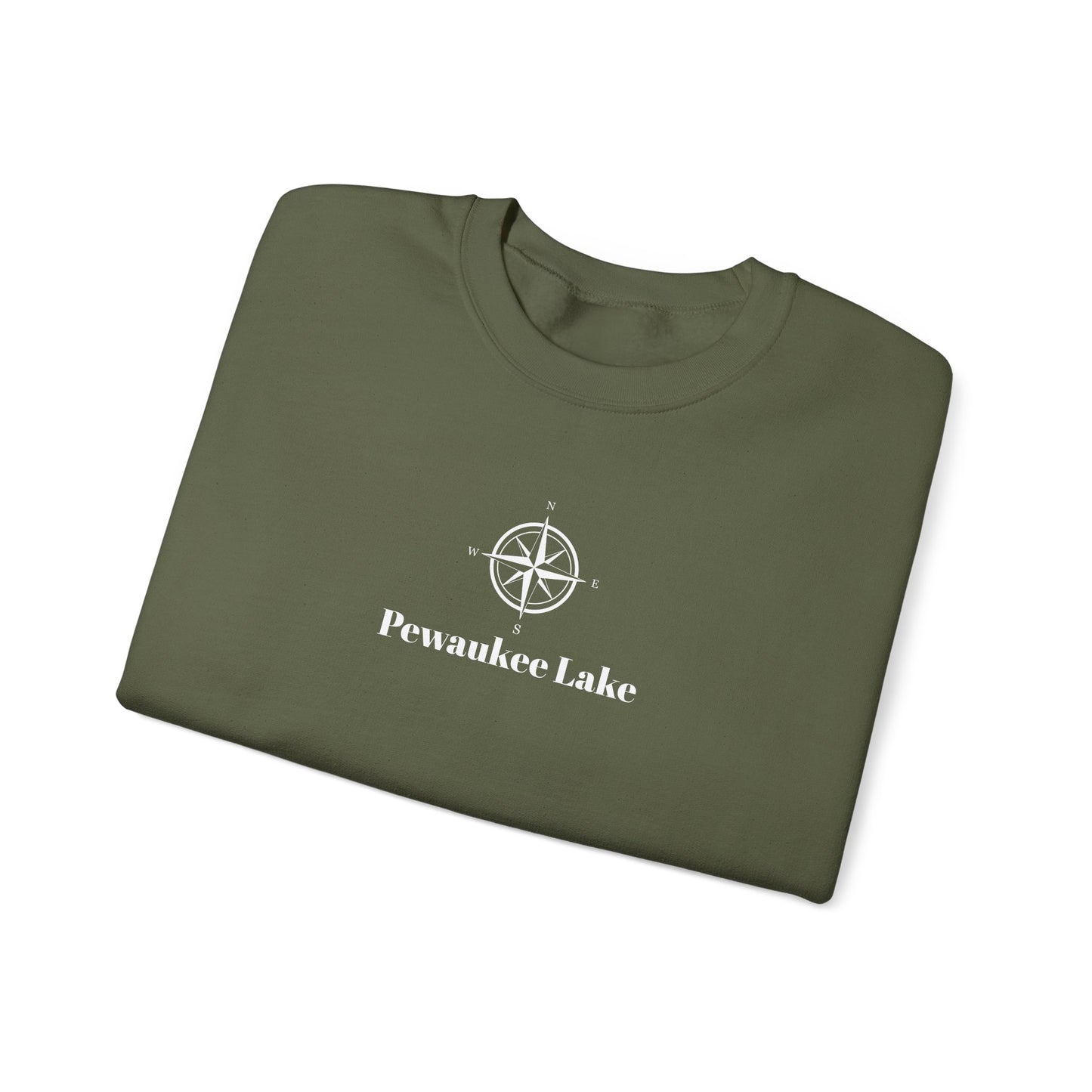 Pewaukee Lake Compass Rose Unisex Heavy Blend™ Crewneck Sweatshirt