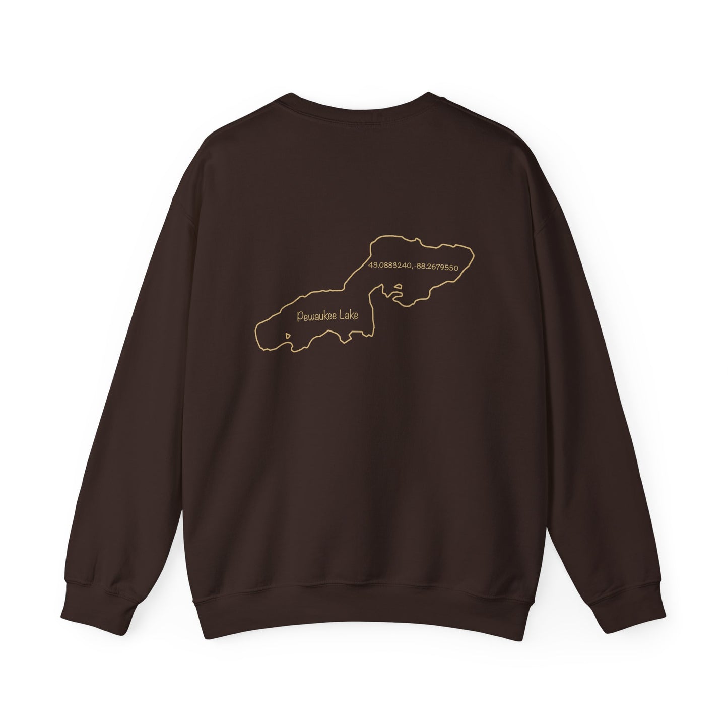 Lucy the Lab Kayak Dog Pewaukee Lake - Unisex Heavy Blend™ Crewneck Sweatshirt