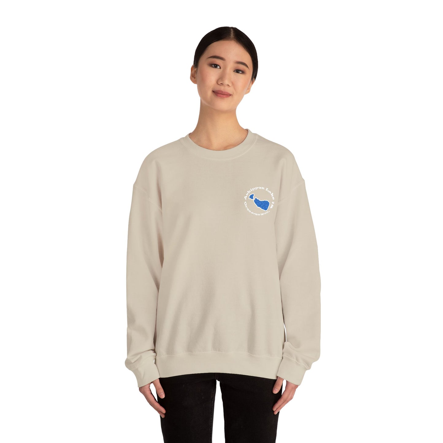 Ashippun Lake Embroidered Crewneck