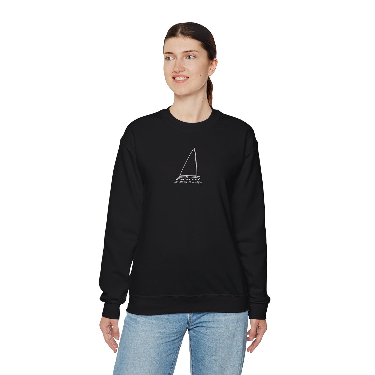 Sailboat Finn Model Type Unisex Heavy Blend™ Crewneck Sweatshirt