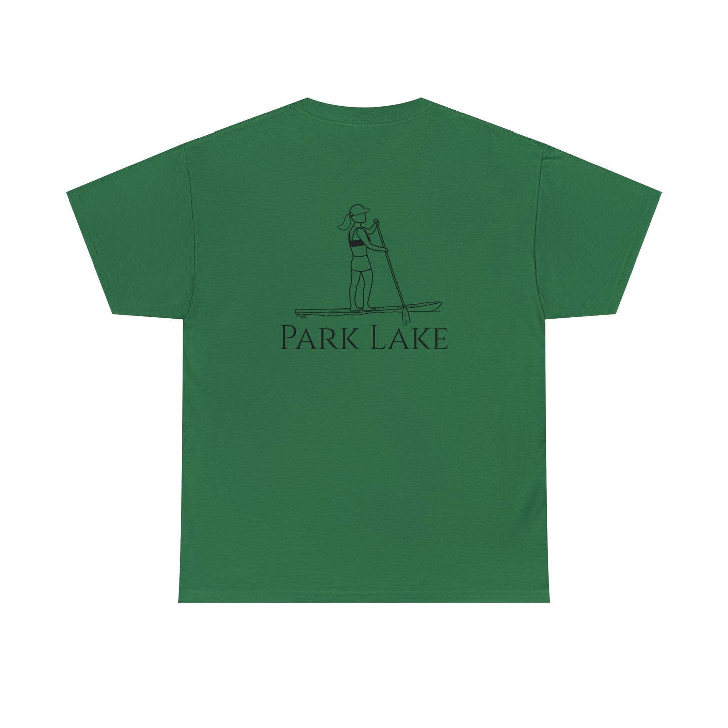 Paddle Board Girl - Park Lake Unisex Heavy Tee Shirt