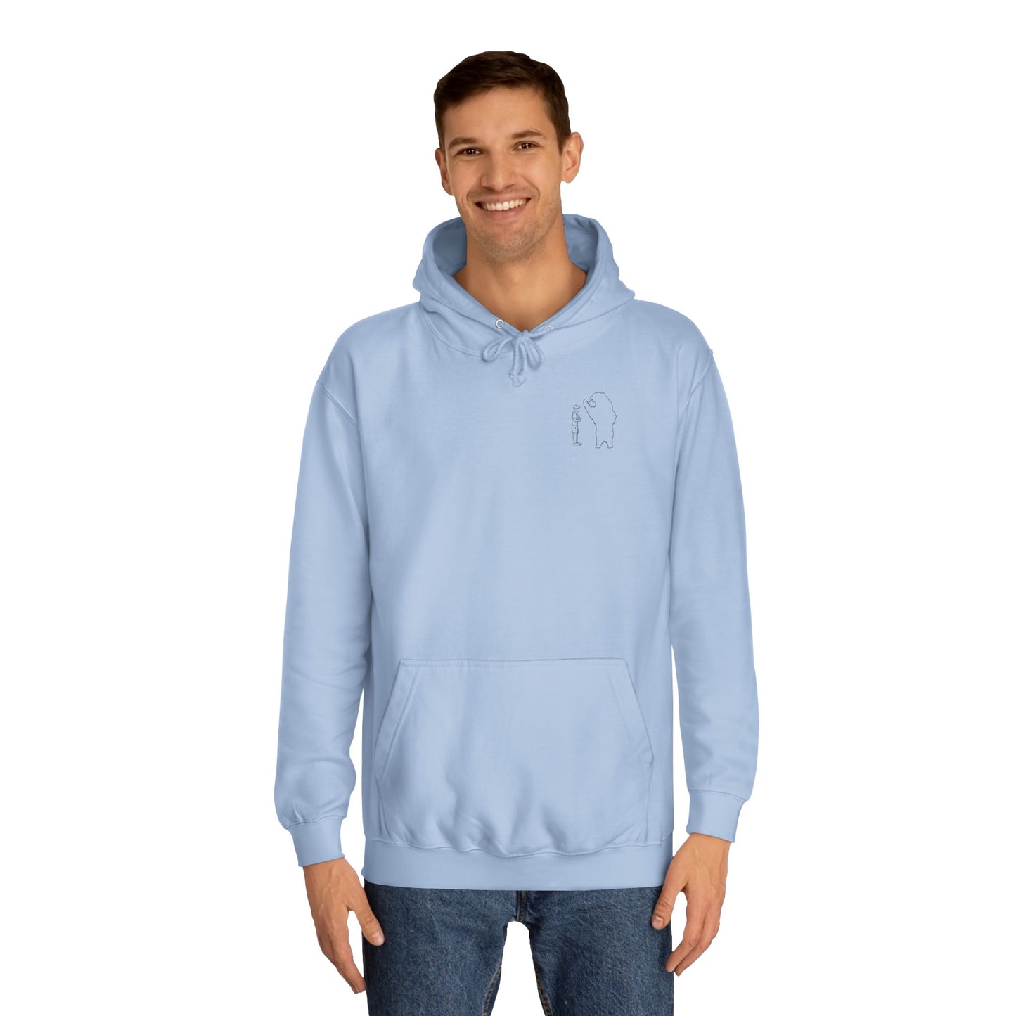 Papa Bear Grizzly Bear Lake Wyoming - Medium Weight Hoodie