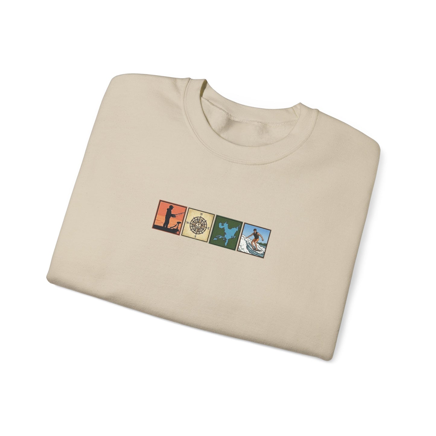 Okauchee Lake "Icons Style" - Gildan Crewneck Sweatshirt
