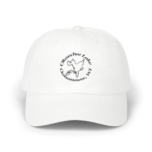 Okauchee Lake Embroidered Circle Classic Dad Cap