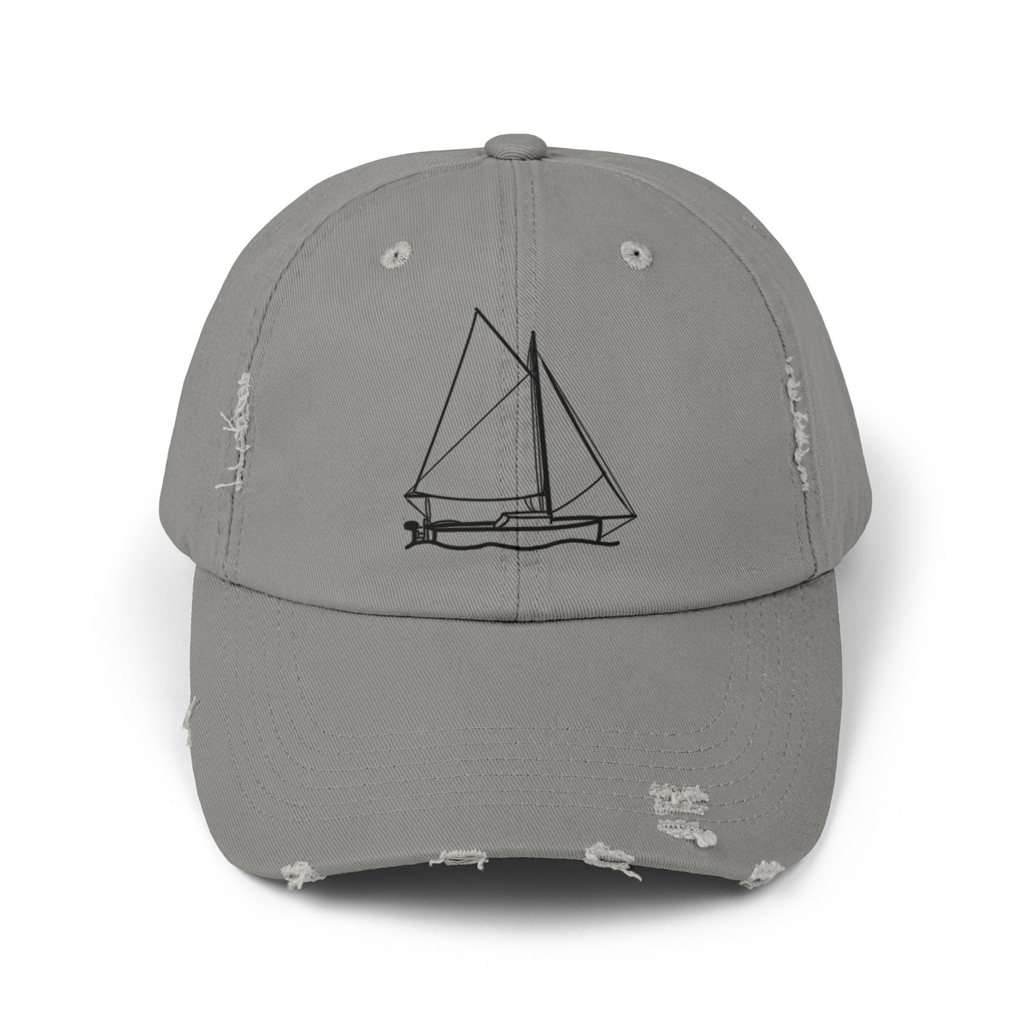 Sailboat with Motor Unisex Distressed Cap