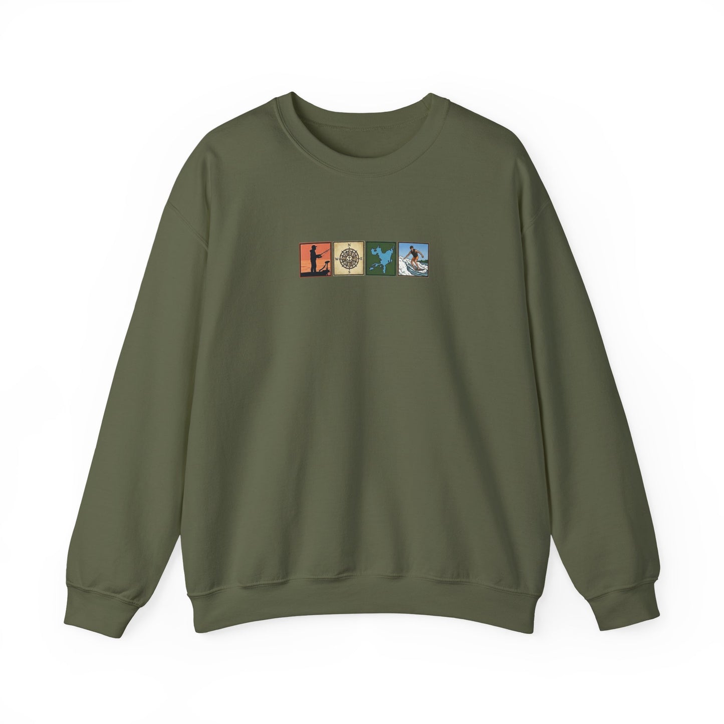 Okauchee Lake "Icons Style" - Gildan Crewneck Sweatshirt