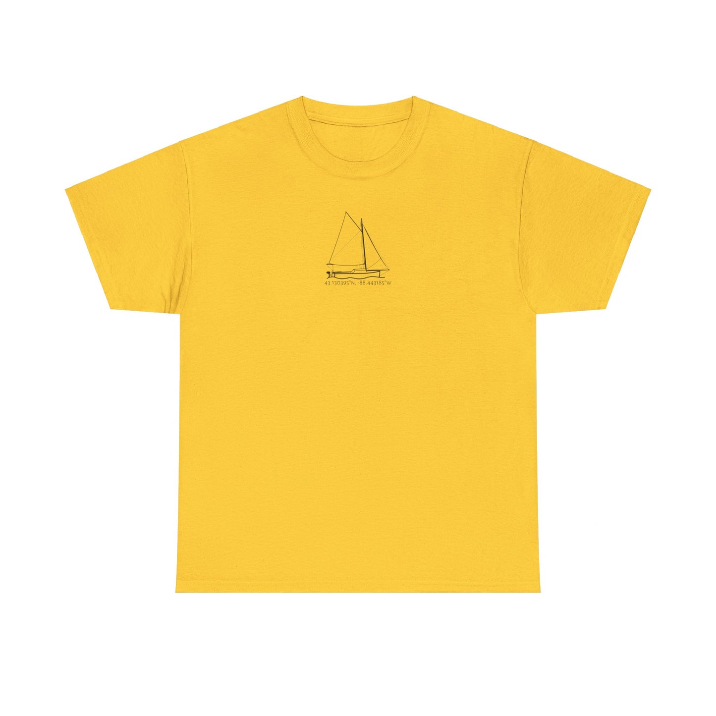 Sailboat with Motor Unisex Heavy Cotton Tee