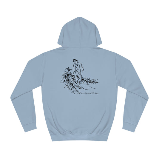 Manitowish Waters Surf Sketch - Lac LaBelle Unisex Hoodie Medium Weight