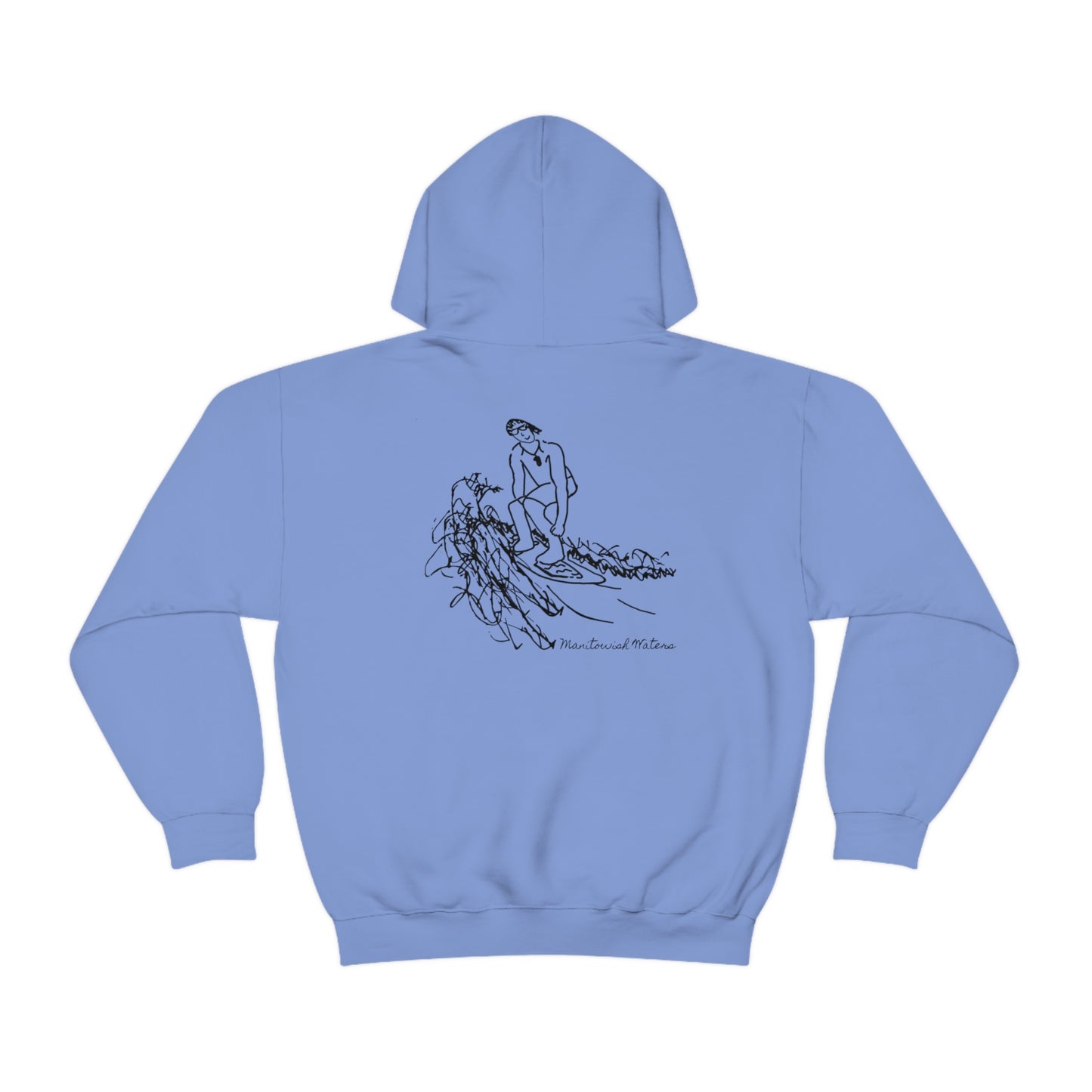 Manitowish Waters Surfing Sketch - Unisex Heavy Blend Hooded Sweatshirt