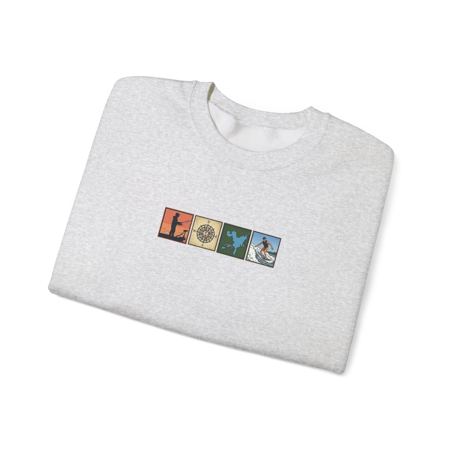 Okauchee Lake "Icons Style" - Gildan Crewneck Sweatshirt