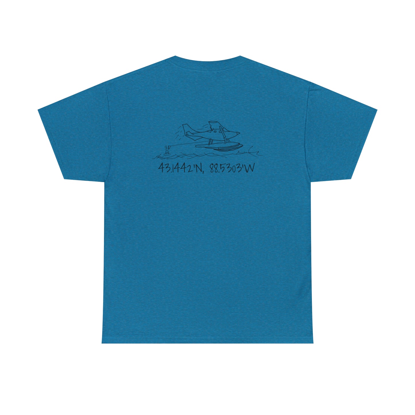 Float Plane - Lac LaBelle Unisex Heavyweight Short Sleeve Tee