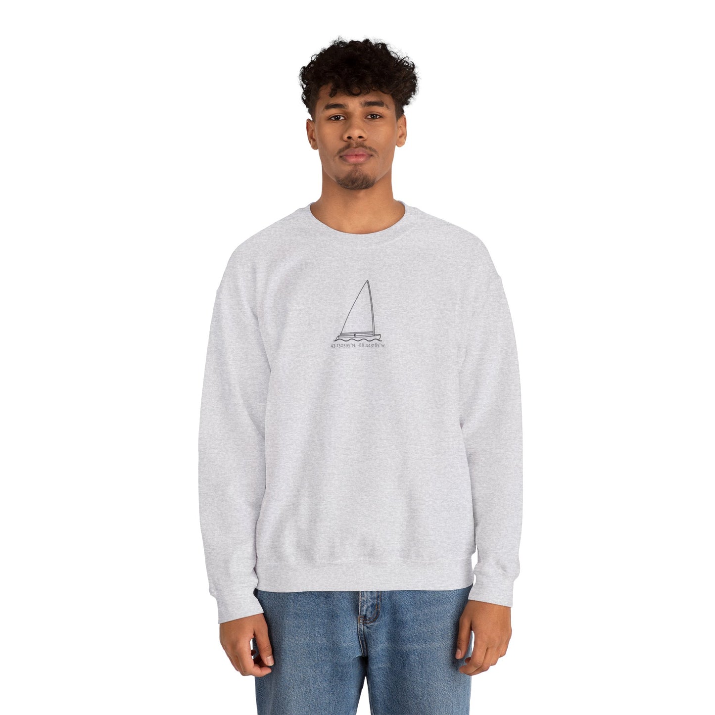 Sailboat Finn Model Type Unisex Heavy Blend™ Crewneck Sweatshirt