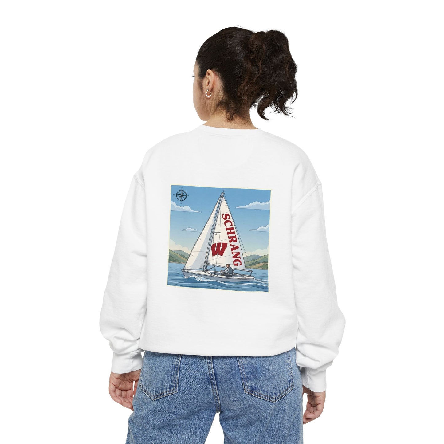 Custom Graphic Sailing - Comfort Colors Crewneck