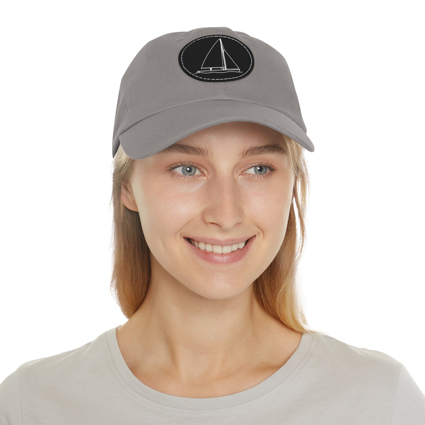 Sailboat 470 model Hat with Leather Patch (Round)